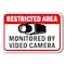 Signmission Safety Sign, 12 in Height, Aluminum, Video Surv - Res Area 1 A-1218 Video Surv - Res Area 1 - alternate 1
